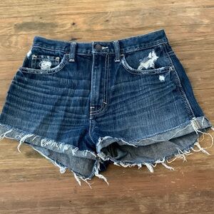 Hollister Denim High Waist Shorts Medium Wash